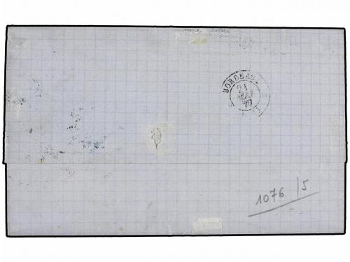 ✉ URUGUAY. 1874-79. CONJUNTO de seis cartas circuladas de MO