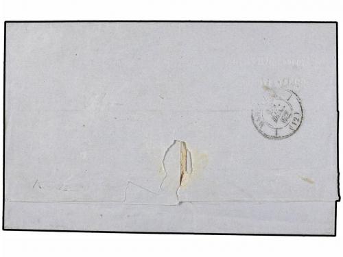 ✉ LEVANTE: CORREO FRANCES. 1862. CONSTANTINOPLA a MARSELLA. 