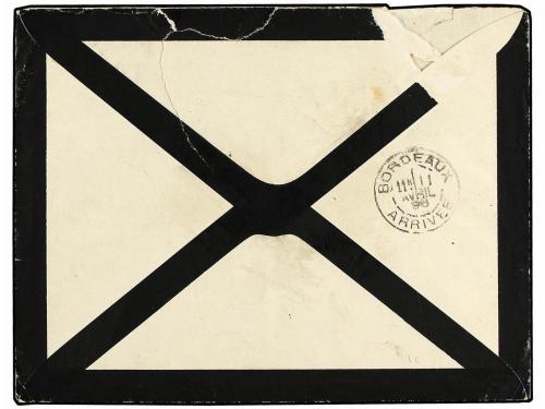 ¿ CUBA. 1898. SANTIAGO a BURDEOS. 2 ctvos., 3 ctvos y 5 ctvo