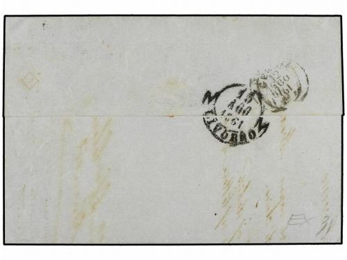 ✉ FRANCIA. 1861. Entire to Livorno from Marseille franked Fr