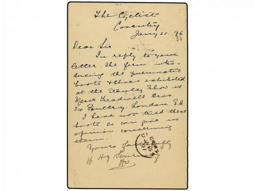 ✉ ALEMANIA. 1897 (Jan 21). Reply half of German 10pf. Red st