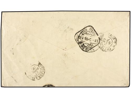 ✉ JAPON. 1896 (March 23). Cover from Tokio to Madeira franke