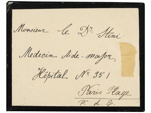 ✉ CHIPRE. 1915 (April 18). Mourning cover to Paris Plage fra