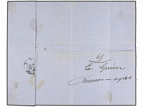 ¿ ARGENTINA. 1865. BUENOS AIRES a FRANCIA. Circulada con sel