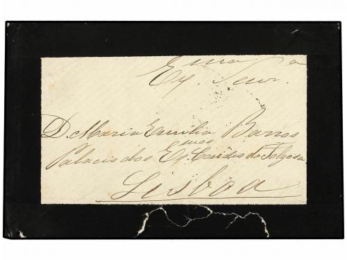 ✉ PORTUGAL. 1887. SOBRE de luto circulado a LISBOA. 10 reis 
