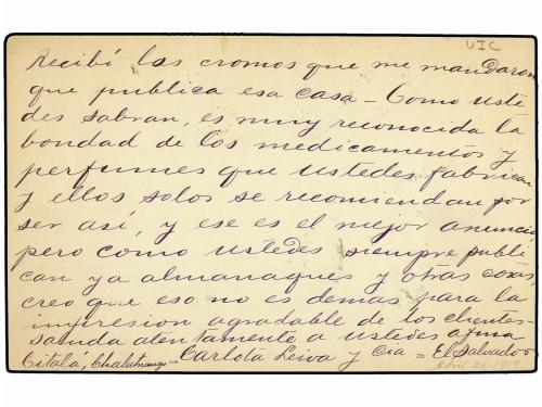 ✉ SALVADOR. 1912 (April 30). Surcharged 1c. on 2c. green pos