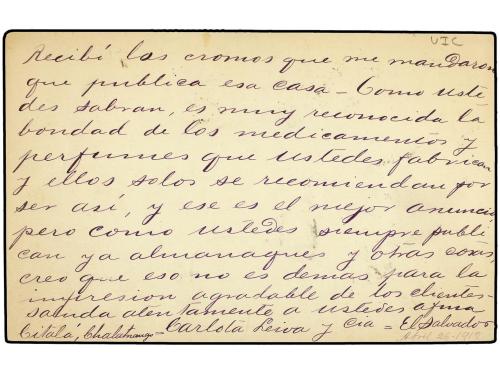 ✉ SALVADOR. 1912 (April 30). Surcharged 1c. on 2c. green pos