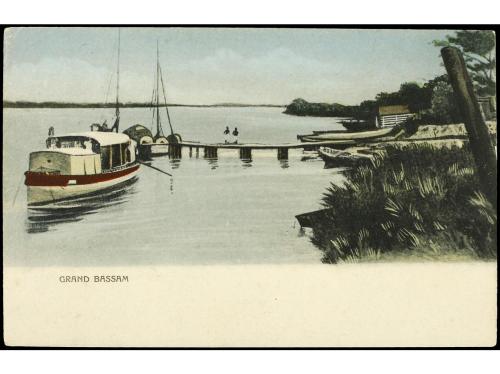✉ COSTA DE MARFIL. 1912 (Aug 26). Postcard from Grand Bassam