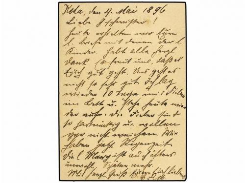 ¿ COSTA DE ORO. 1896 (May 4). Gold Coast ½d. green stationer