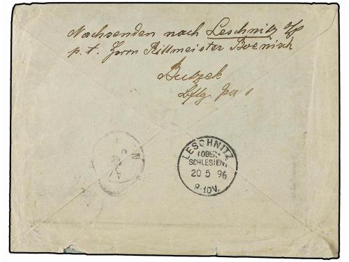 ✉ ANGOLA. 1896 (March 13). Cover sent to Breslau from Loanda