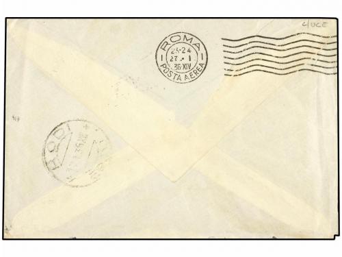 ¿ ITALIA: EGEO-RODAS. 1936 (Jan 16). Cover to Massawa, Ethio