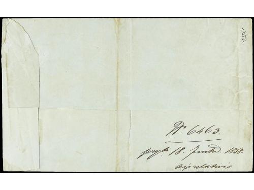 ✉ ITALIA ANTIGUOS ESTADOS: LOMBARDO-VENECIA. 1858 (June 18).