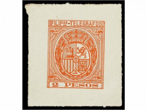 (*) FILIPINAS. Ed. T-67. PRUEBA DE PUNZON del sello de 2 pes
