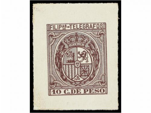 (*) FILIPINAS. Ed. T-28. PRUEBA DE PUNZON del sello de 10 ct