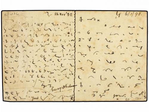 ✉ NUEVA ZELANDA. 1893 (Jan 6). GB 1d. red Universal statione