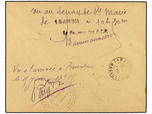 ✉ MADAGASCAR. 1935 (16 Jun.). ILE STE. MARIE a TAMATAVE. Vue
