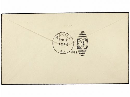 ✉ FILIPINAS. 1929 (11 Abril). CORREO AEREO. AIR MAIL. APARRI