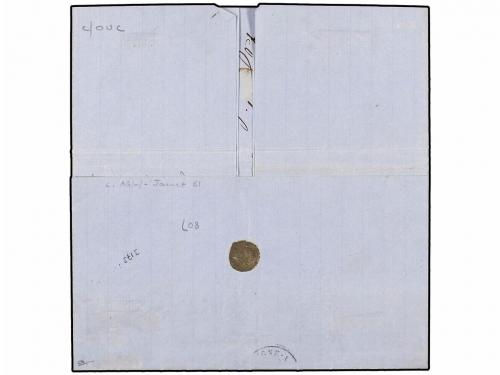 ✉ VENEZUELA. 1870 (April 3). Entire letter from LA GUAIRA (V