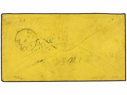 ✉ ESTADOS UNIDOS. 1866. 2c. Black (73). Used with vertical p