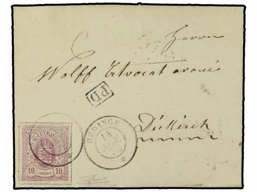 ✉ LUXEMBURGO. 1870 (Nov 14). Entire letter to Diekirch frank