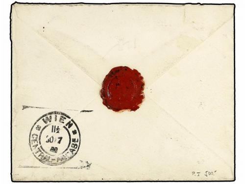 ¿ MONTENEGRO. (1893 CA). Delightful cover with printed 'Lega