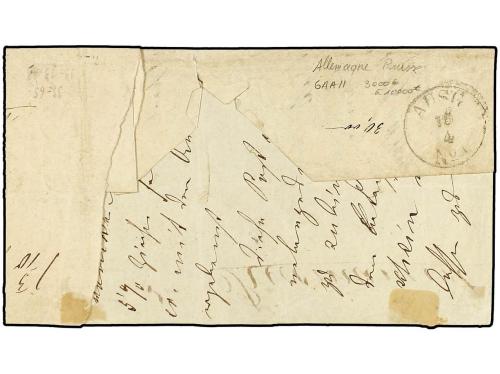 ✉ ALEMANIA ANTIGUOS ESTADOS: PRUSIA. (1853 CA). Cover front 