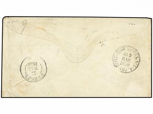 ¿ SUIZA. 1870. GENEVE a REVAL (Estonia). Entero Postal de 25