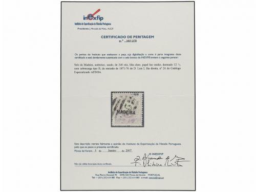 ° PORTUGAL: MADEIRA. 1871. 240 reis violeta, sobrecarga Tipo