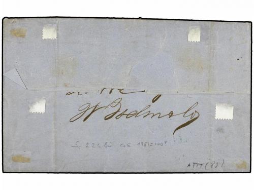 ✉ FRANCIA. Yv. 24(4). 1863. HAVRE a NEW YORK. 80 cts. rosa (