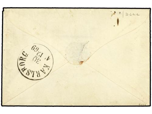 ✉ SUECIA. 1869 (Dec 27). Delightful Ladies´s envelope to Kar