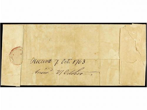 ✉ PORTUGAL. 1763 (June 21). LONDON to MADEIRA. Sent privatel