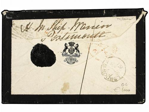 ✉ FRANCIA. 1861 (Sept 23). Mourning cover to London, readdre