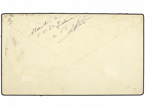 ✉ CONGO FRANCES. 1930 (21-III). CORREO AEREO. AIR MAIL. BRAZ