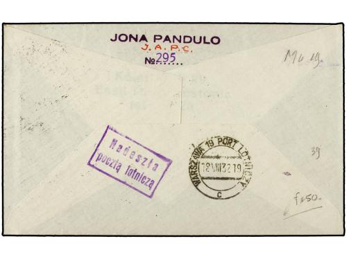 ✉ ESTONIA. 1932 (18-VIII). CORREO AEREO. AIR MAIL. TALLIN a 