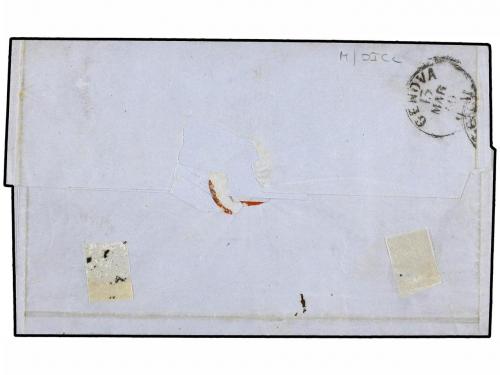 ✉ ITALIA ANTIGUOS ESTADOS: TOSCANA. 1860. LIVORNO a GENOVA. 