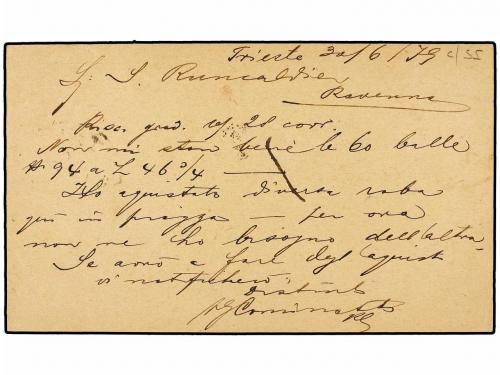 ✉ AUSTRIA. 1879 (June 30). 2kr. brown stationery card used f