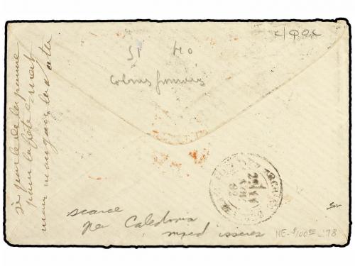 ✉ NUEVA CALEDONIA. 1882 (15 Sept.). Cover with mixed issue f