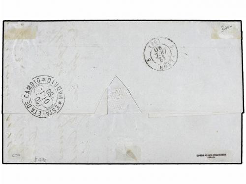 ✉ GIBRALTAR. 1880 (Oct 6). Outer letter sheet to Lyon franke