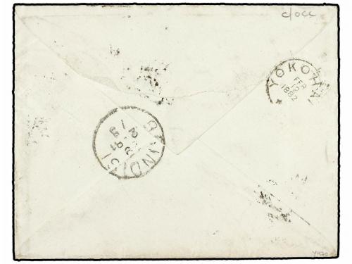 ¿ PORTUGAL. 1881 (Dec 19). Cover from Funchal to Yokohama, J