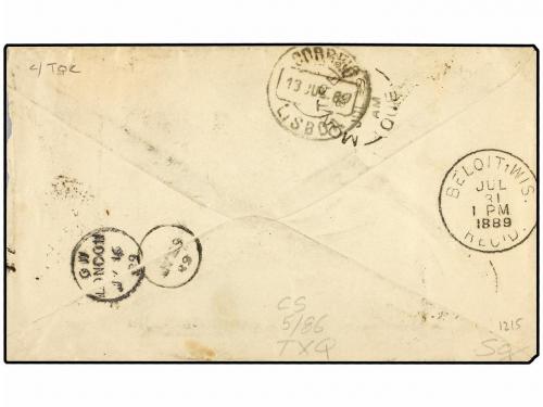 ✉ ANGOLA. 1889 (May 11). Cover to MONTREAL (Canada) franked 