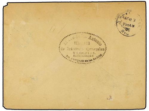 ✉ CUBA. Ed. 146. 1896. SAN ANTONIO a LOWEL (USA). 1 ctvo. vi