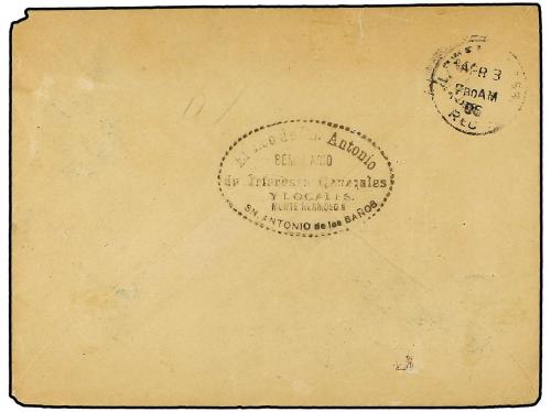 ✉ CUBA. Ed. 146. 1896. SAN ANTONIO a LOWEL (USA). 1 ctvo. vi