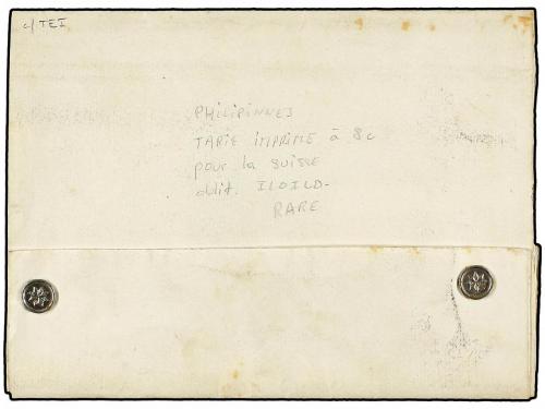 ✉ FILIPINAS. Ed. 93(4). 1893. ILO ILO a ZURICH (Suiza). Faja