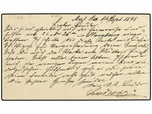 ✉ REPUBLICA DOMINICANA. 1898 (Sept 4). 3c. deep blue postal 