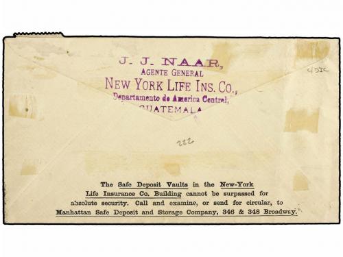 ✉ GUATEMALA. 1881. Quetzal 1c. black & green (corner fault) 