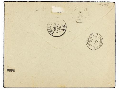 ✉ GRECIA. 1900 (Jan 8). 20l. red on greyish postal stationer