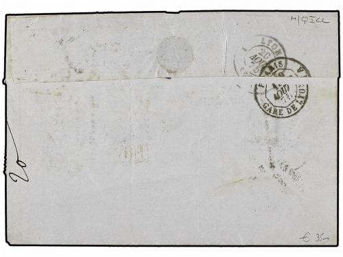 ¿ LEVANTE: CORREO ALEMAN. 1875 (Aug 13). Cover from CONSTANT