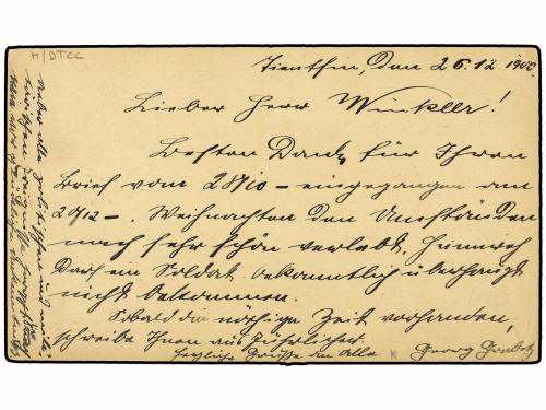 ✉ CHINA. 1900 (Dec 26). USA 1c. black postal stationery card