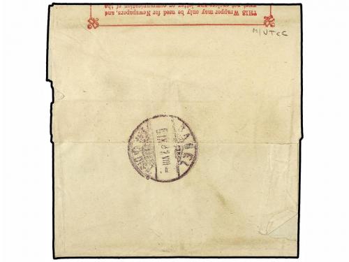 ¿ NUEVA ZELANDA. 1887 (July 23). ½d. red on buff postal stat