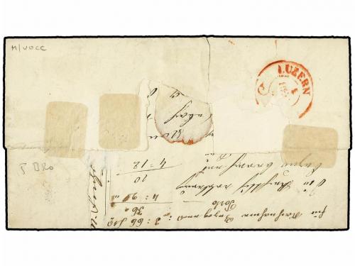 ¿ SUIZA. 1851 (Dec 3). Entire letter readdressed on arrival
